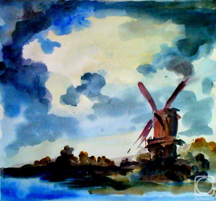 Stolyarov Vadim. The water color sketch on a picture of Rejsdala