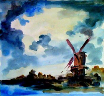 The water color sketch on a picture of Rejsdala. Stolyarov Vadim