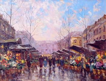 The flower market. Panyukova Nina