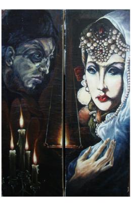 Demon and Tamara (diptych). Glotow Evgeniy
