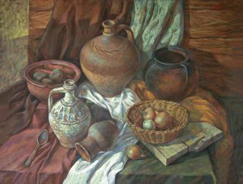 Still life with rustic utensils. Volfson Pavel