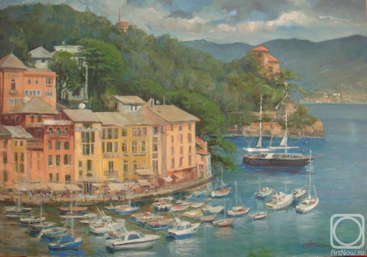 Plotnikov Alexander. Boats in Portofino