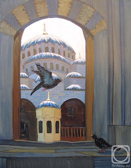 Monakhov Ruben. Pigeons at Eminenu Mosque