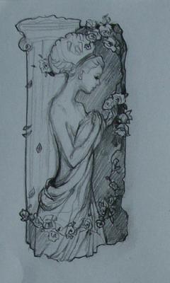 Sketch for the bas-relief of 2
