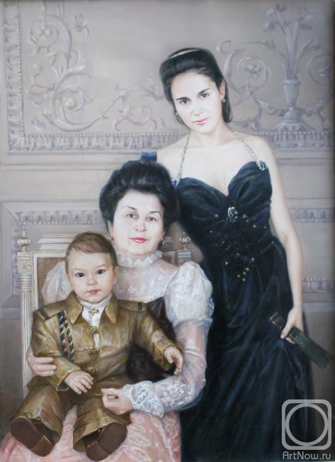 Yekimov Vladimir. Family portrait in costumes