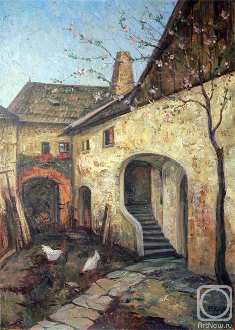 Polikarpova Anna. Courtyard of a house in Joching