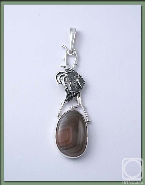 Boldin Vadim. Pendant from the series "Fish" with agate