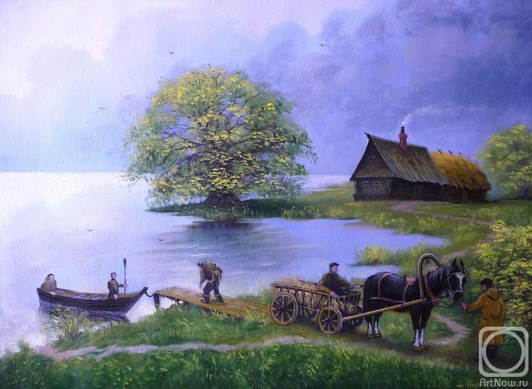 Марков картины. Картина дом рыбака. В домике рыбака в живописи. Деревенские пейзажи рыбаками. Дом рыбака на реке живопись.