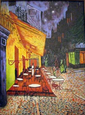 Copy of Van Gogh's painting "Night Cafe in Arles". Bandurko Viktor