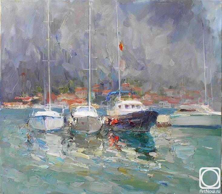 Marmanov Roman. Boats in Kotor