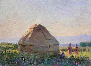 Children by the yurta. Stukoshin Feudor