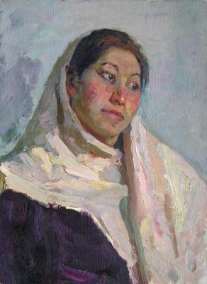 Girl with shawl. Stukoshin Feudor