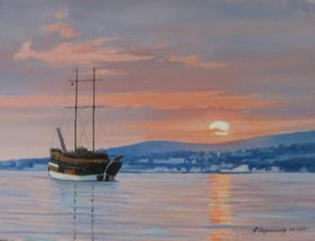 Evening in the bay. Chernyshev Andrei