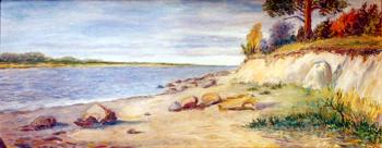 The bank of the Volga. Autumn