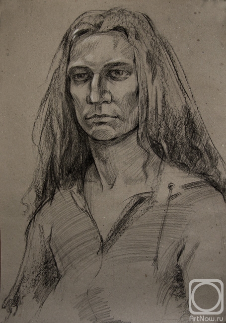Goda Laima. Young man with long hair