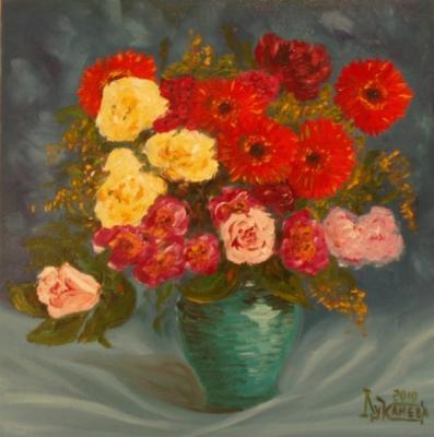 Bouquet with Red Gerbera. Lukaneva Larissa