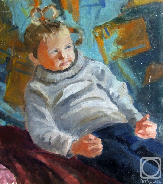 Chernov Alexey. Frozen crust on snow beside television set