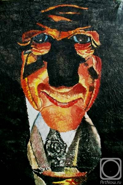 Nevolin Viktor. Old man with a glass of whiskey