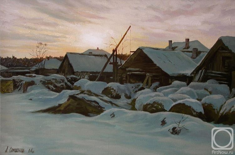 Samokhvalov Alexander. In the countryside in winter