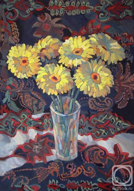 Volfson Pavel. Still life with yellow flowers