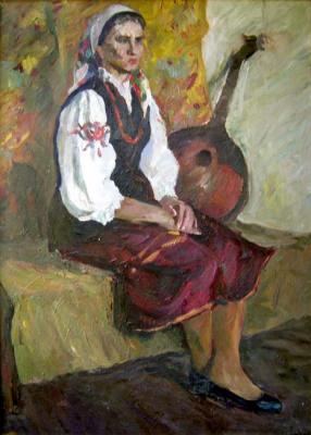 Female figure with domra. Fedorenkov Yury