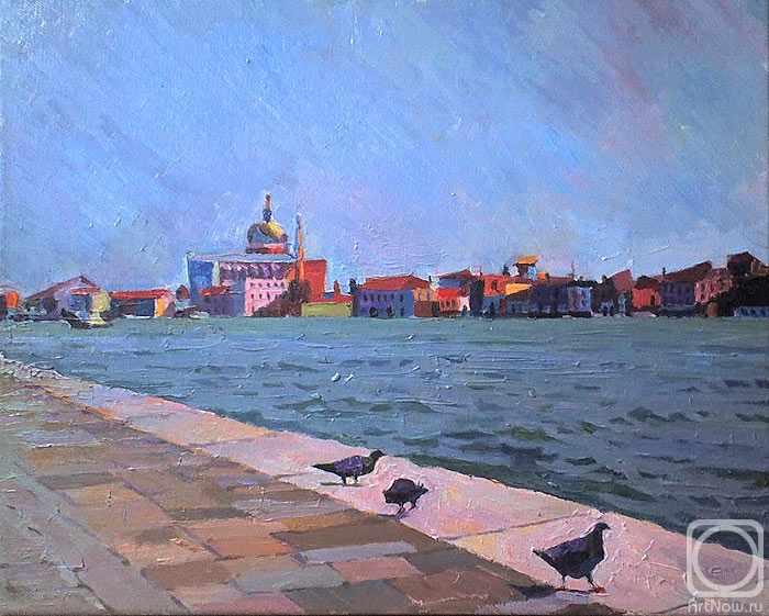 Deryabin Oleg. The Quay. Pigeons