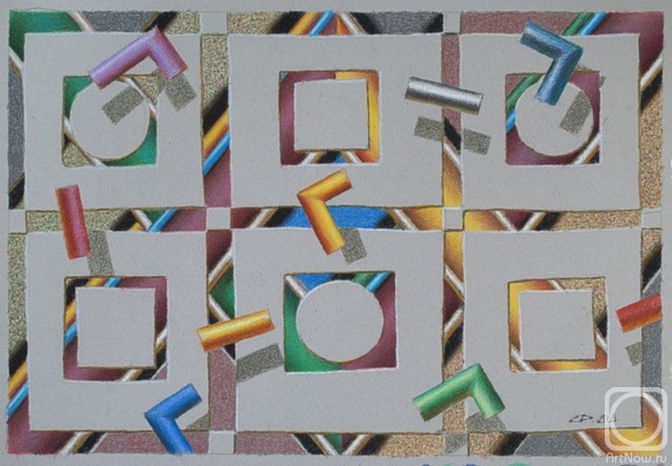 Dergun Sergey. Coloured geometry inside the wall