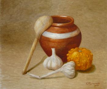 Still life with garlic. Rustamian Julia
