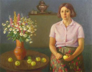 Lady with apples