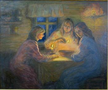 The Christmas divination. Illarionova-Komarova Elena