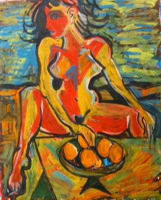 Girl with oranges. Tretyakov Victor