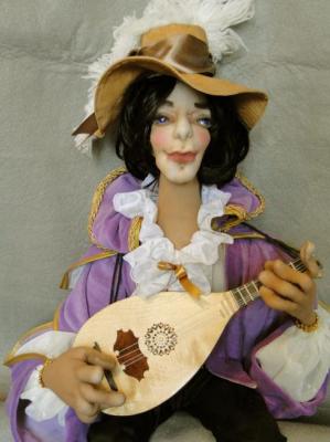 Young boy with lute