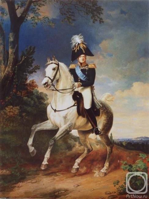 Deynega Tatyana. Portrait of Alexander the I on the horse