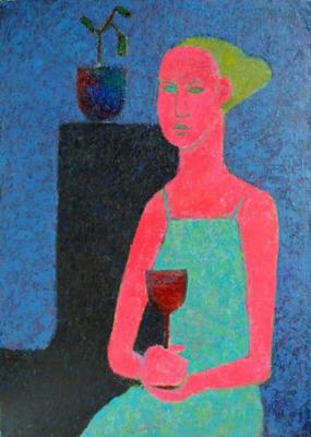 Girl with a glass. Alekseev Vladimir