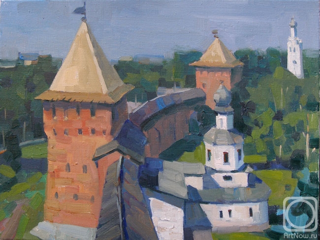 Kolobova Margarita. Novgorod Kremlin. View from Kokuy Tower