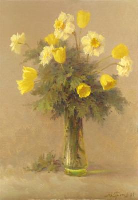 Narcissuses & tulips. Grachev Juri