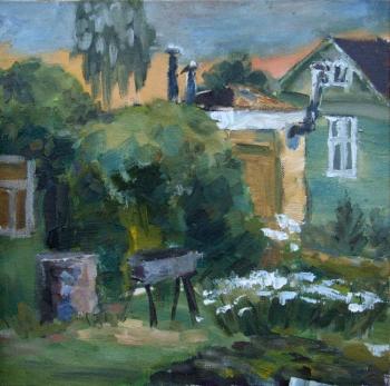 Corner of the cottage with barbecue. Chernov Alexey