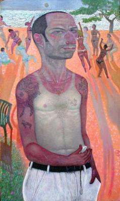 Solar eclipse at the coach of the women's beach volleyball team