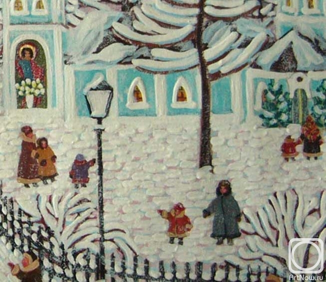 Vasileva Lyudmila. Picture fragment "Tsaritsyno.Christmas sun."