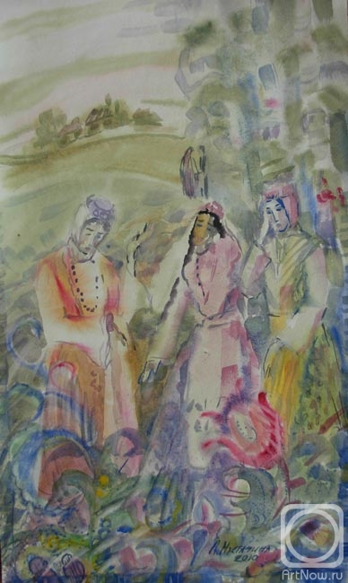 Mustafina-Khazieva Lilia. Triptych "Tales of the Native Land..." (right side)