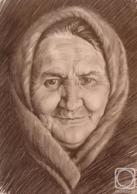 Бабушка карандашом легко