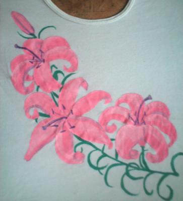 T-shirt "Lilies". Kruppa Natalia