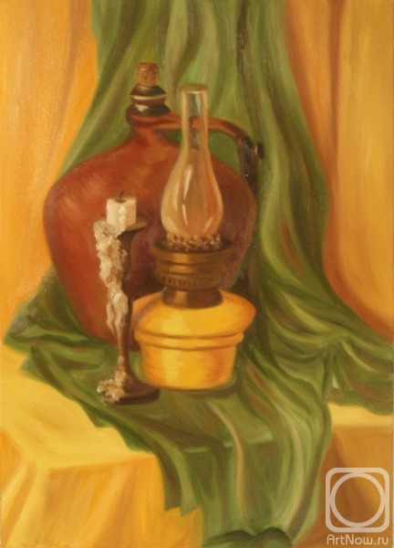 Lukaneva Larissa. 317 (Still life with lamp and candle)