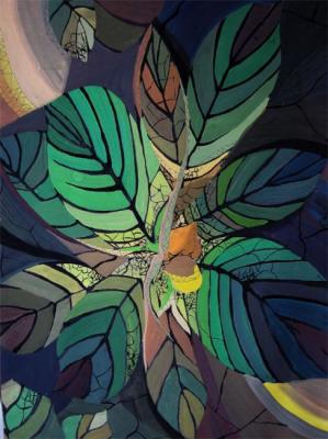 Decorative composition. Leaves and fruit