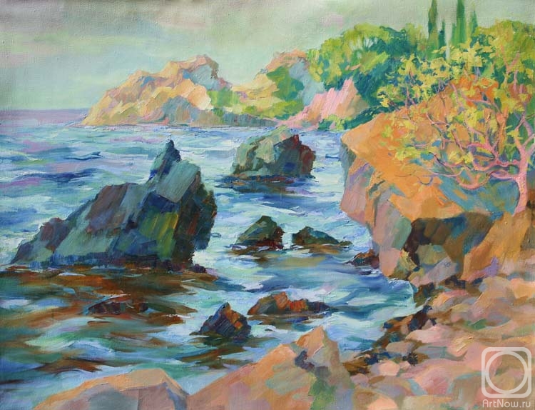 Mirgorod Igor. Coastal rocks. Summer