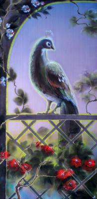 From the diptych of the Peacock. Peahen
