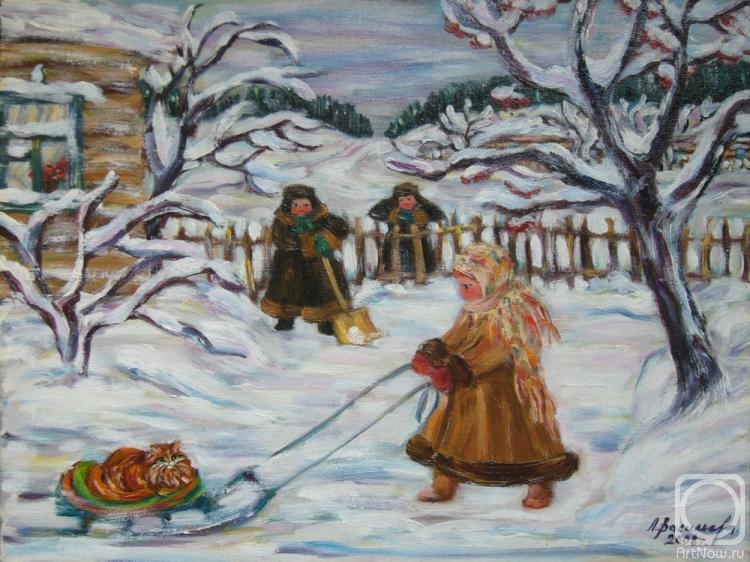 Vasileva Lyudmila. Winter in countryside