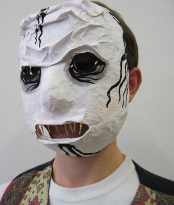 Mask for Halloween. White Drop
