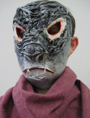 Mask for Halloween. Silver Smog