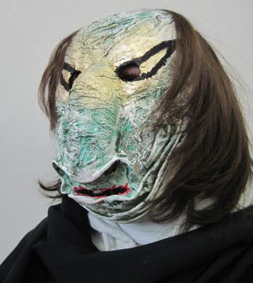 Mask for Halloween. Green